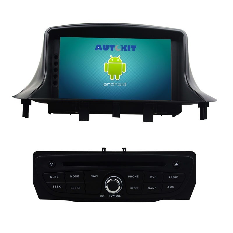 Radio Navegador GPS Android para Renault Megane / Fluence (Negro) (7")