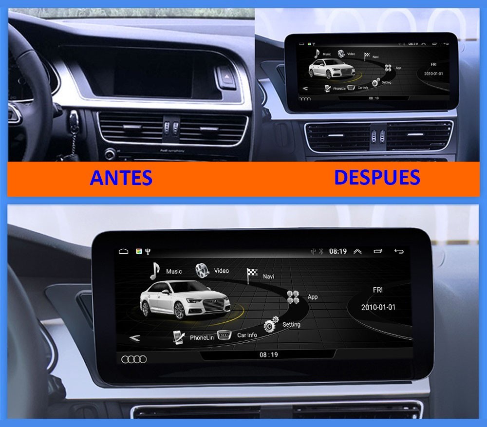 Pantalla Multimedia Android para Audi A4/A5 (10,25")