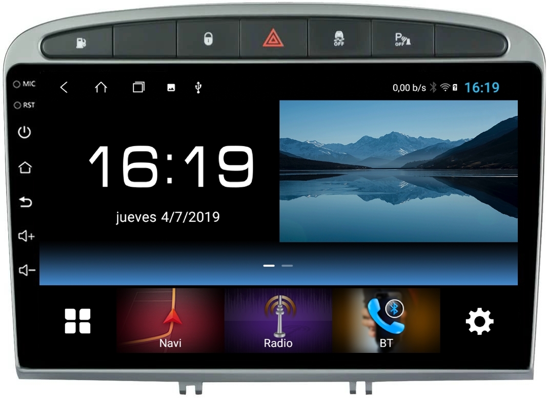 Radio Navegador GPS Android para Peugeot Rcz (9")