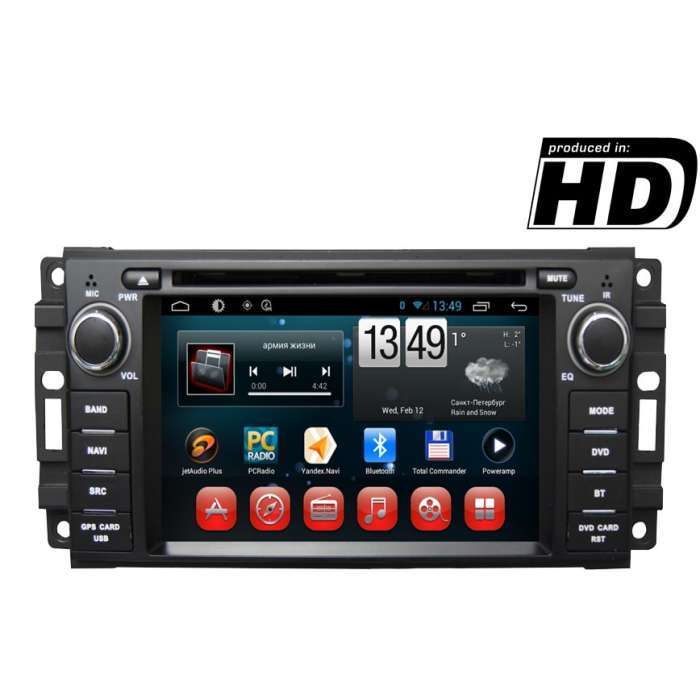 Radio DVD Navegador GPS Android para Dodge / Chrysler / Jeep (7”)